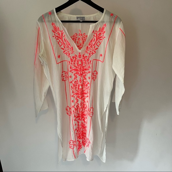 juliet dunn london Swim Juliet Dunn Embroidered Beach Cover Up